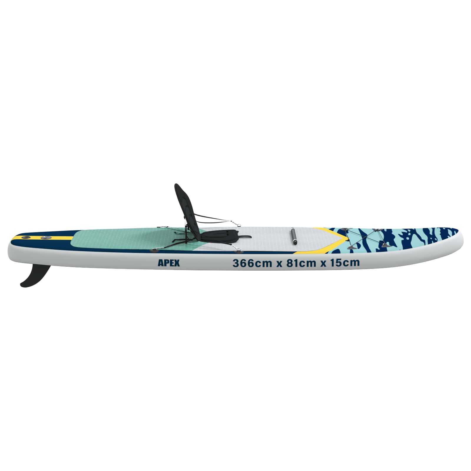 SUP-bräda med sits 2-i-1 APEX 366 x 81 x 15 cm Blå för