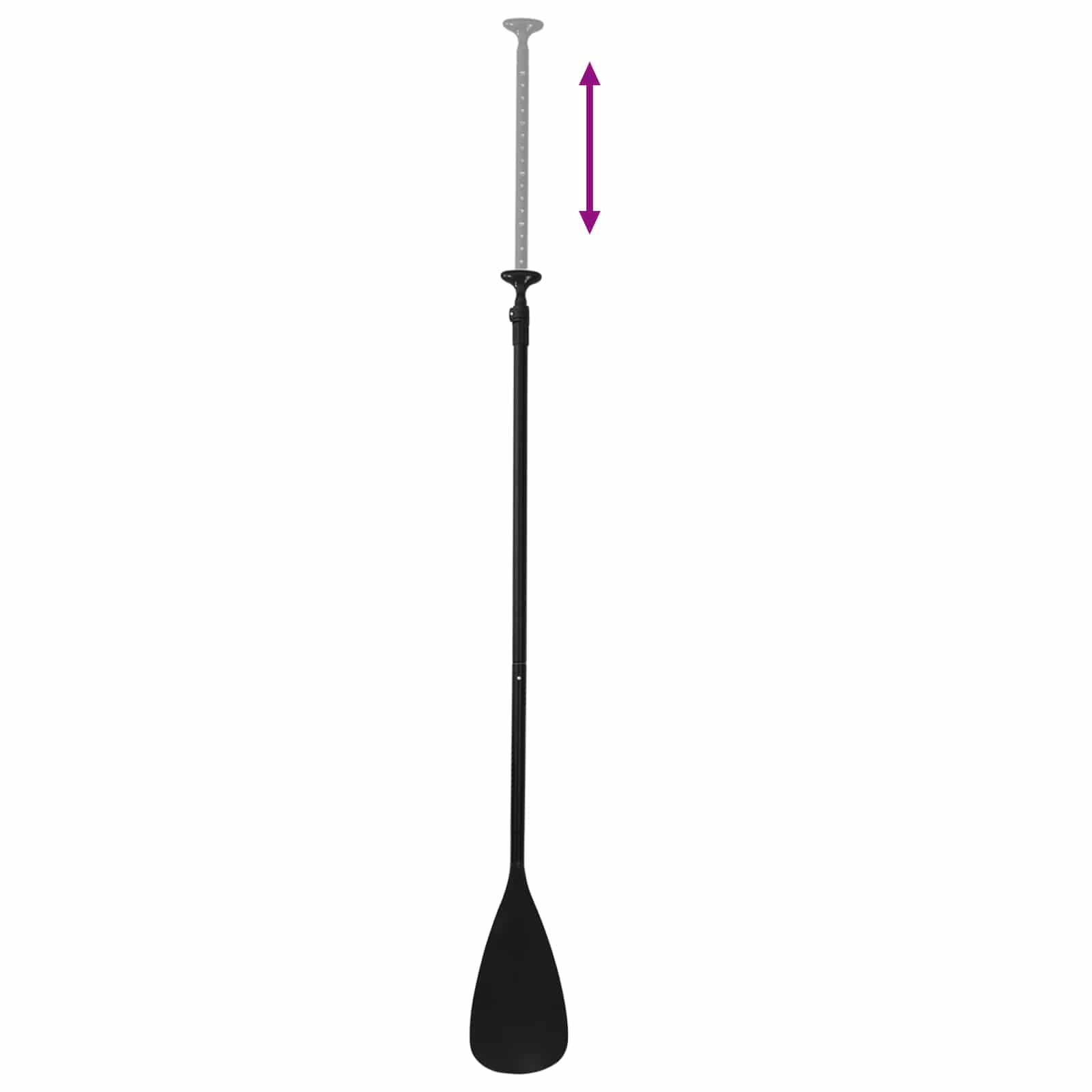 2 i 1 kajak och SUP-paddel 203 x 19,5 cm Svart