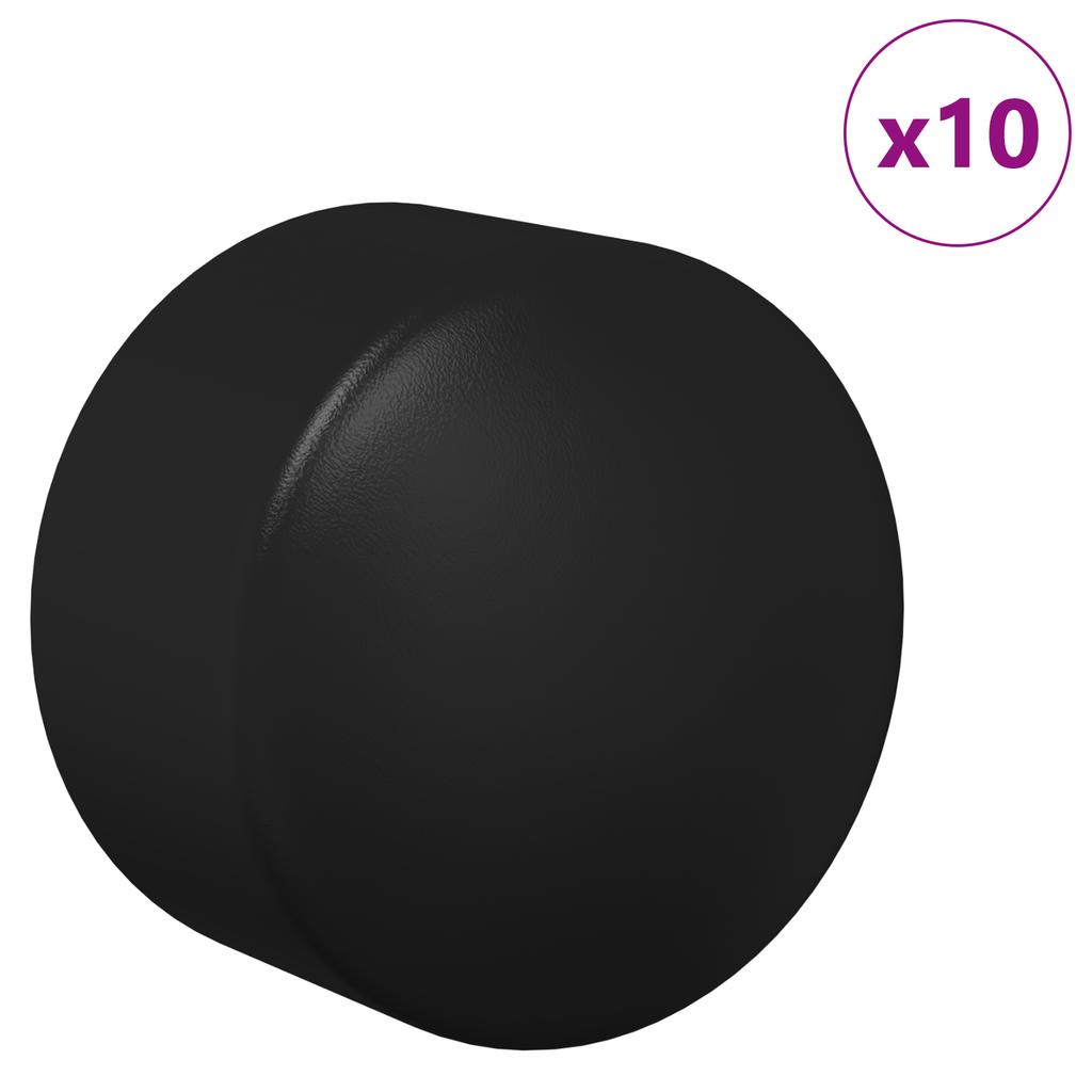 Foosball Table End Caps 10 pcs Svart 1,5 x 1,5 x 1 cm PP